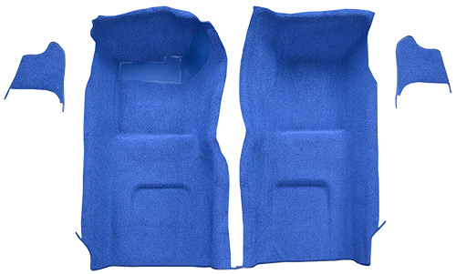 1965-1966 Chevrolet Corvette Fronts with Kick Panel Inserts No Pad Loop Carpet Flooring 01 Black