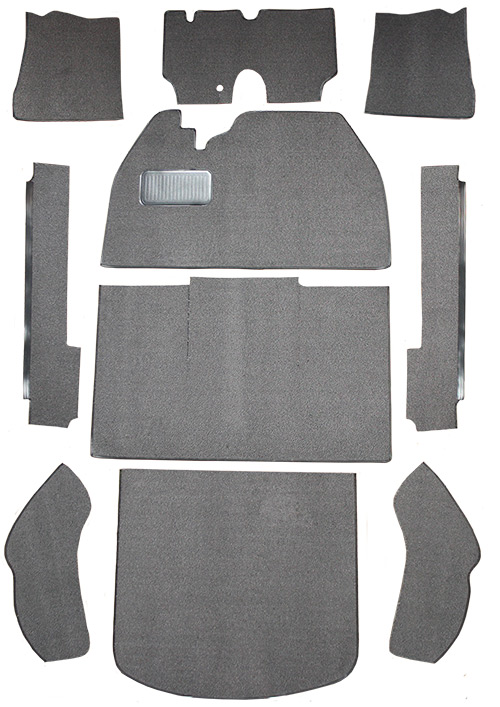 1974-1977 Volkswagen Beetle 2DR Sedan Flat Front Cutpile Carpet Flooring 801 Black