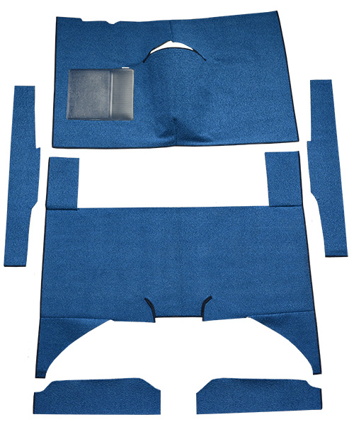 1960-1965 Mercury Comet 4DR Sedan Auto Bench Seat Cut & Sewn Loop Carpet Flooring 01 Black