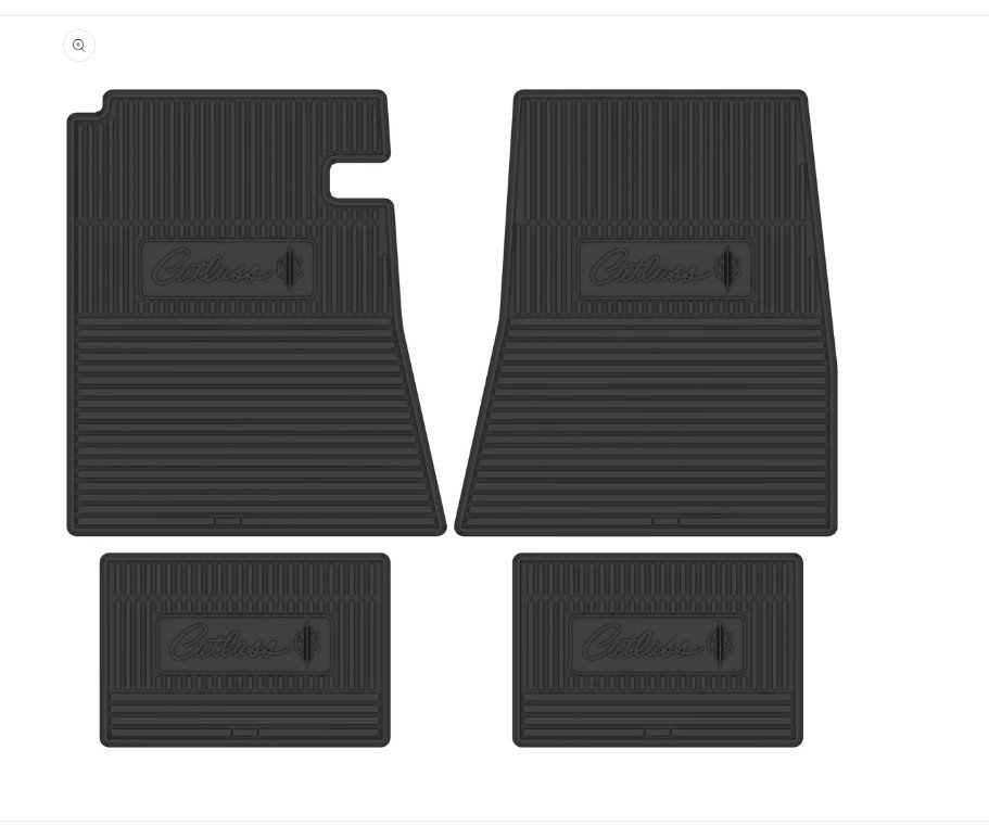 1964-1967 Olds Cutlass Supreme Next Generation Custom Vintage Rubber Floor Mats Package