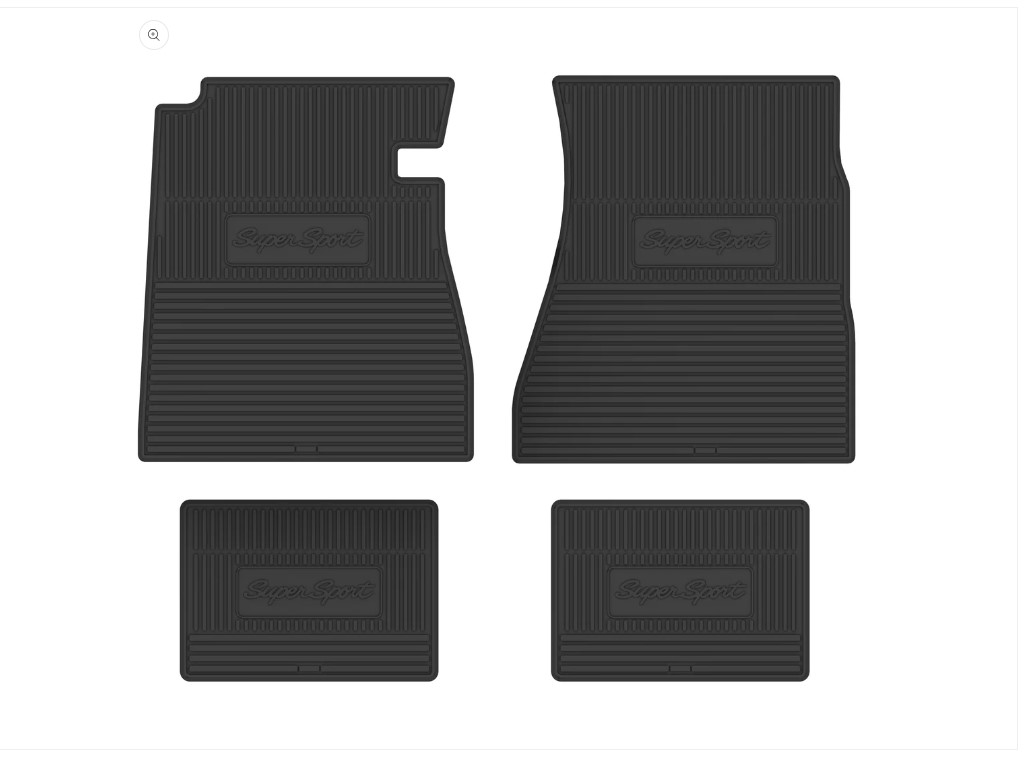 1965-1970 Chevrolet Impala Next Generation Custom Vintage Rubber Floor Mats Package