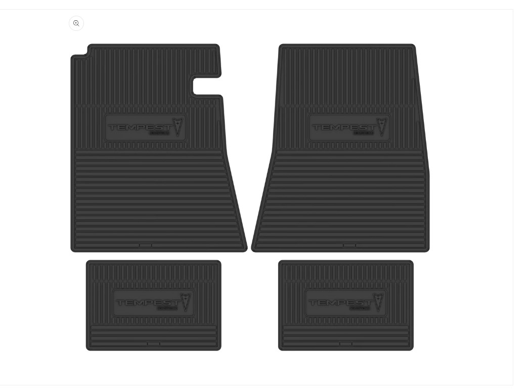 1965 Pontiac Tempest Custom Next Generation Custom Vintage Rubber Floor Mats Package