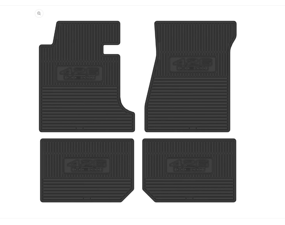 1966-1967 Dodge/Plymouth Next Generation Custom Vintage Rubber Floor Mats Package