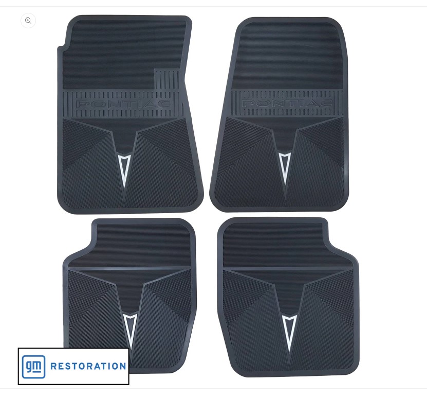 1966-1967 Original A-Body Pontiac Mats Next Generation Custom Vintage Rubber Floor Mats Package