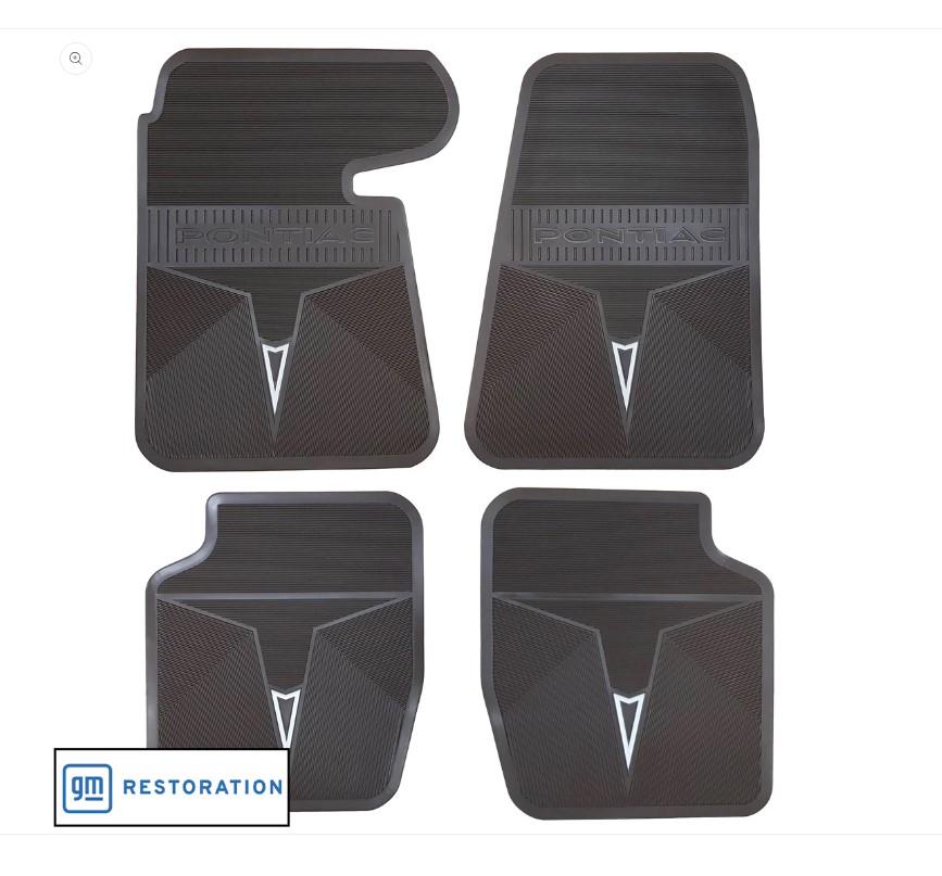 1966-1967 Original B-Body Pontiac Mats Next Generation Custom Vintage Rubber Floor Mats Package