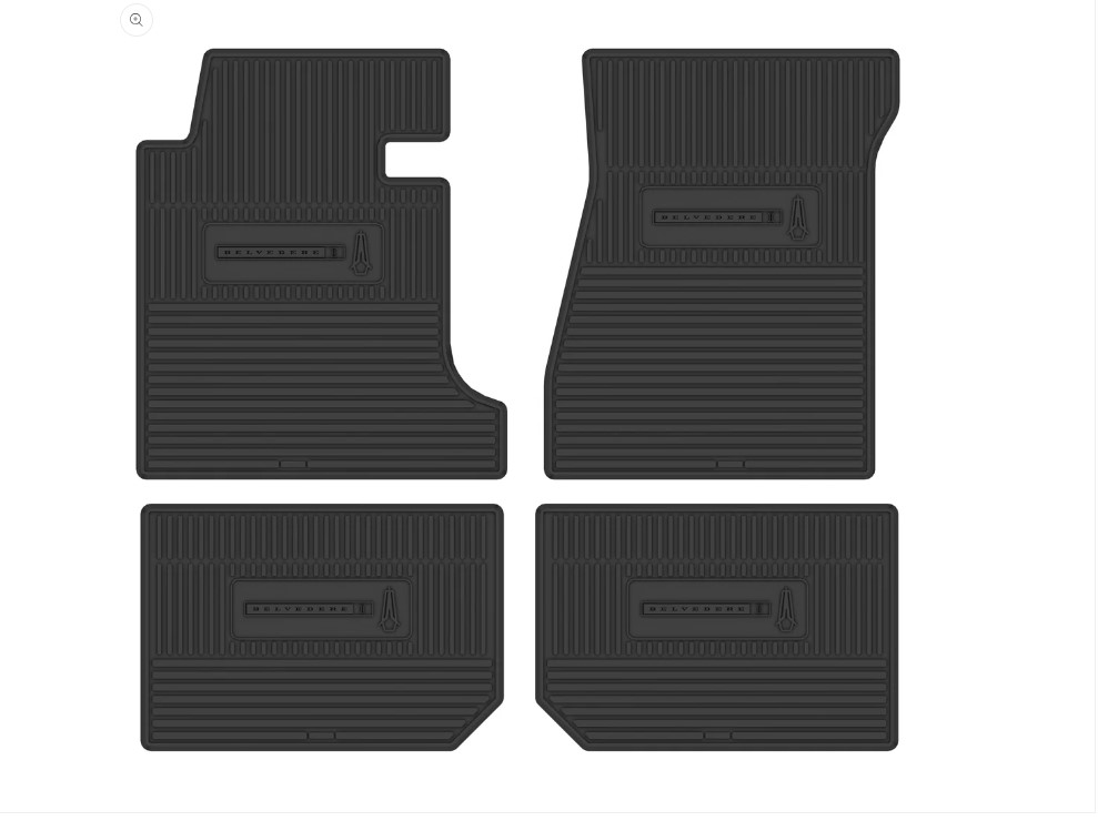 1966-1967 Plymouth Belvedere I Next Generation Custom Vintage Rubber Floor Mats Package