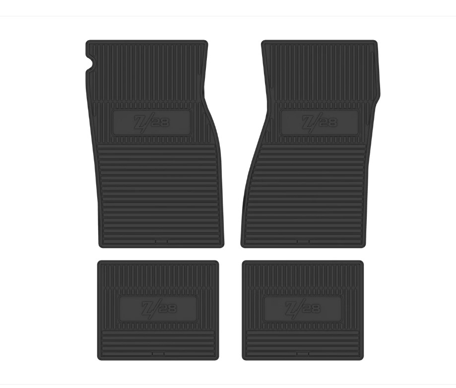 1967-1969 Chevrolet Camaro Next Generation Custom Vintage Rubber Floor Mats Package