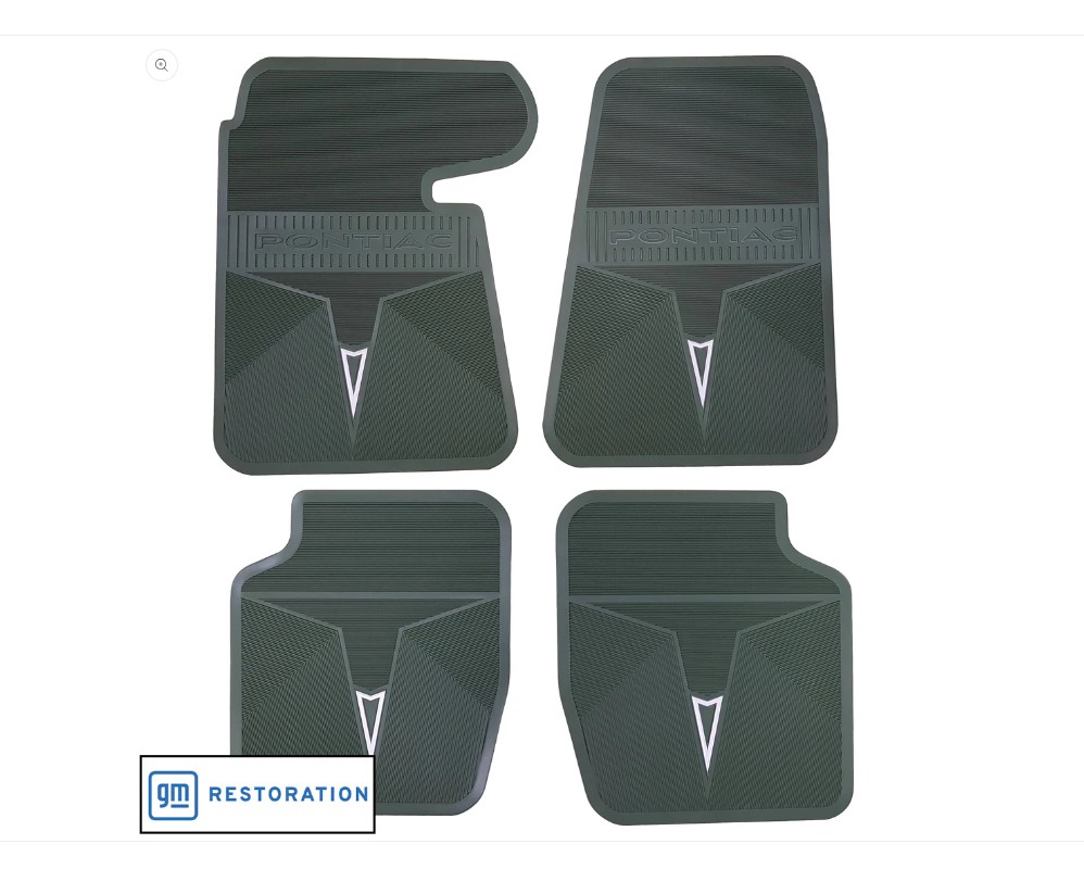 1968-1970 Original B-Body Pontiac Mats Next Generation Custom Vintage Rubber Floor Mats Package