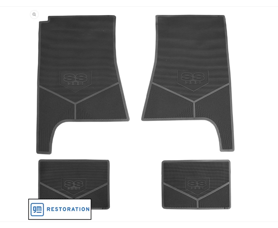 1968-1972 Chevrolet SS Chevelle Malibu Next Generation Custom Vintage Rubber Floor Mats Package