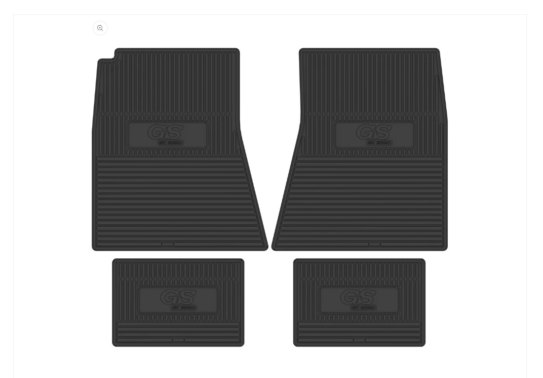 1968-1972 Gs By Buick Next Generation Custom Vintage Rubber Floor Mats Package