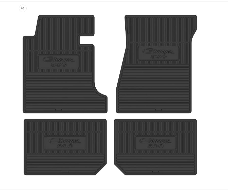 1969-1970 Dodge Charger 500 Next Generation Custom Vintage Rubber Floor Mats Package