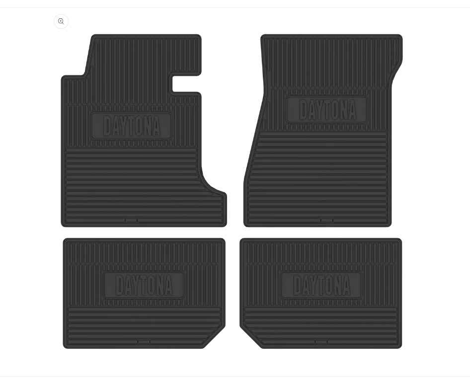 1969 Dodge Daytona Next Generation Custom Vintage Rubber Floor Mats Package