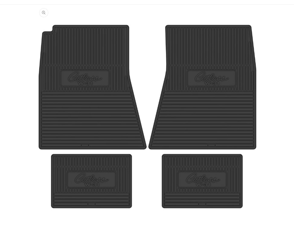 1969 Olds Cutlass W-31 Next Generation Custom Vintage Rubber Floor Mats Package