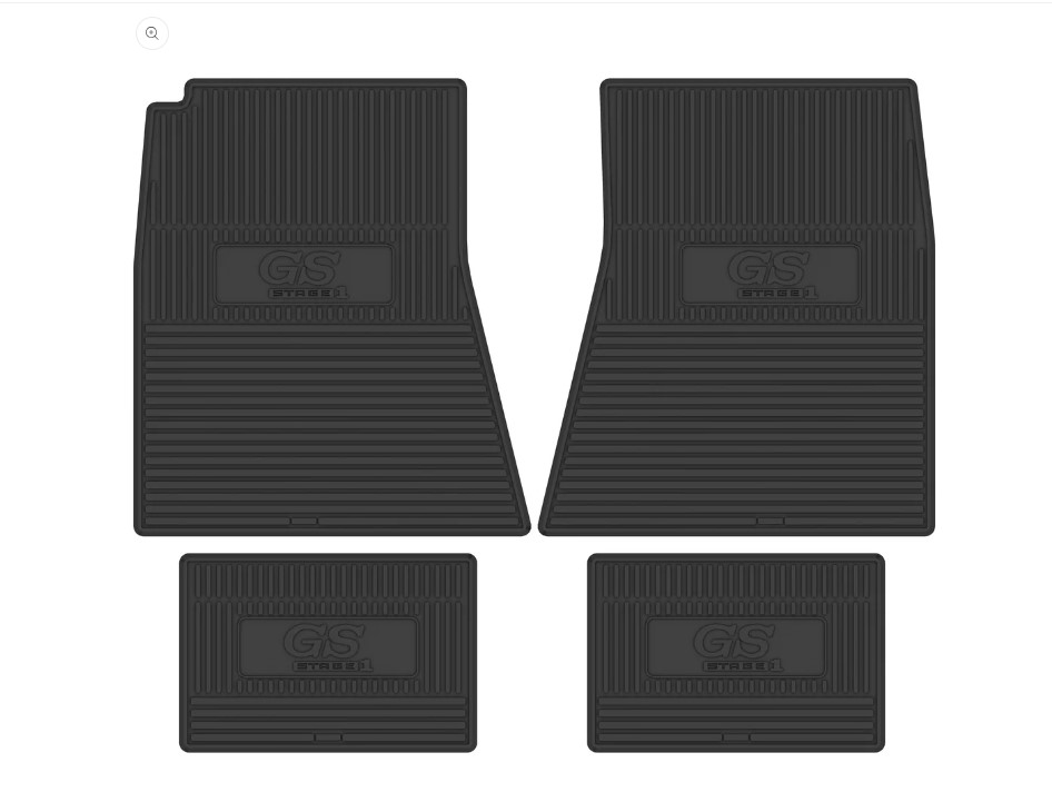 1970-1972 Buick GS Stage 1 Next Generation Custom Vintage Rubber Floor Mats Package