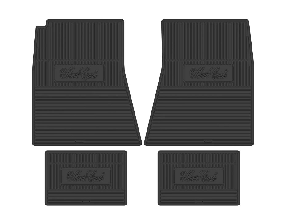 1970-1972 Monte Carlo Next Generation Custom Vintage Rubber Floor Mats Package