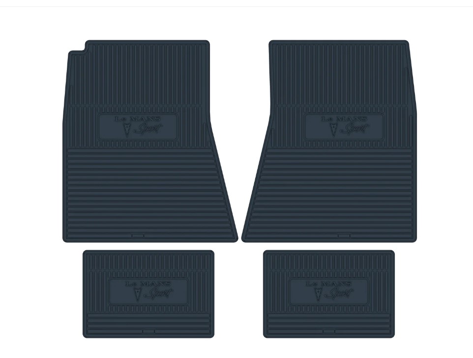 1970-1972 Pontiac Lemans Sport Next Generation Custom Vintage Rubber Floor Mats Package