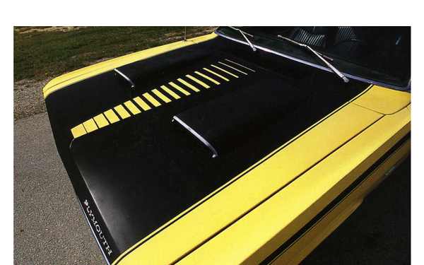 1971 1972 Plymouth Duster Twister Ladder Hood Treatment Stripes