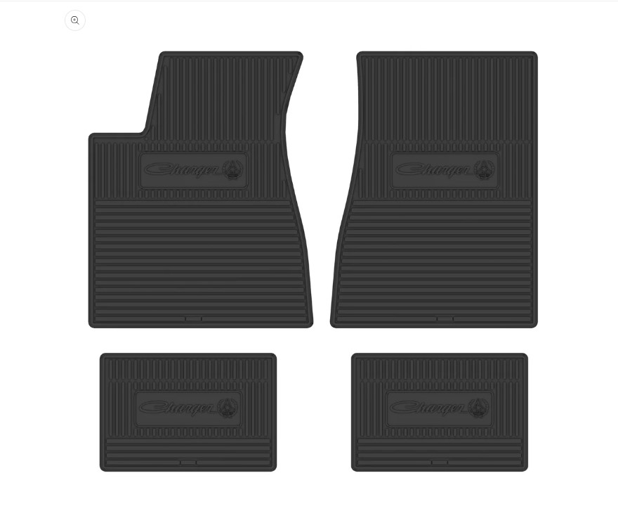 1971-1972 Dodge Charger SE Next Generation Custom Vintage Rubber Floor Mats Package