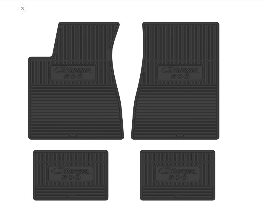 1971 Dodge Charger 500 Next Generation Custom Vintage Rubber Floor Mats Package