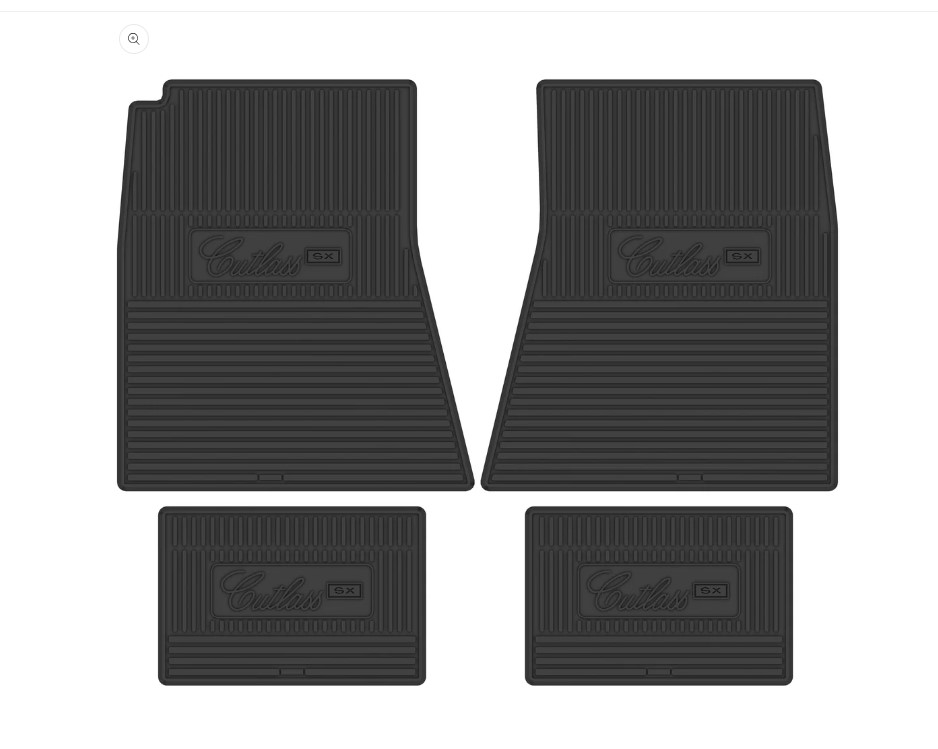 1971 Olds Cutlass SX Next Generation Custom Vintage Rubber Floor Mats Package