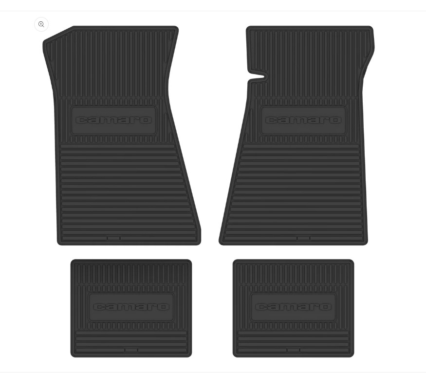 1975-1981 Chevrolet Camaro Next Generation Custom Vintage Rubber Floor Mats Package