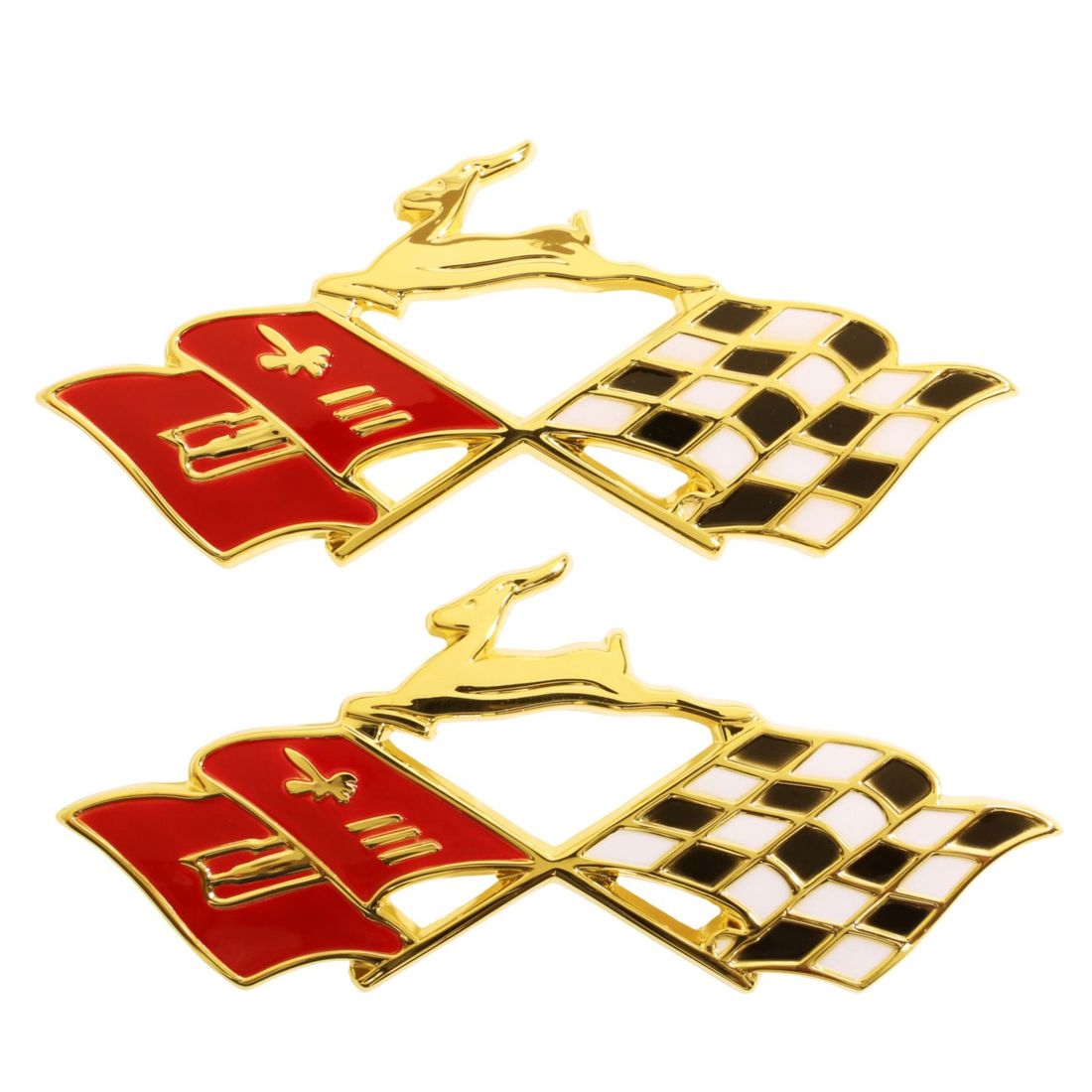 1959 Impala Rear Quarter Gold X-Flags, Sold as a Pair