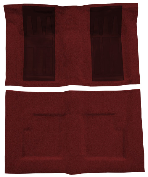 1969-1971 Ford Torino GT 2DR Convertible Auto with 2 Maroon Inserts Loop Carpet Flooring 01 Black