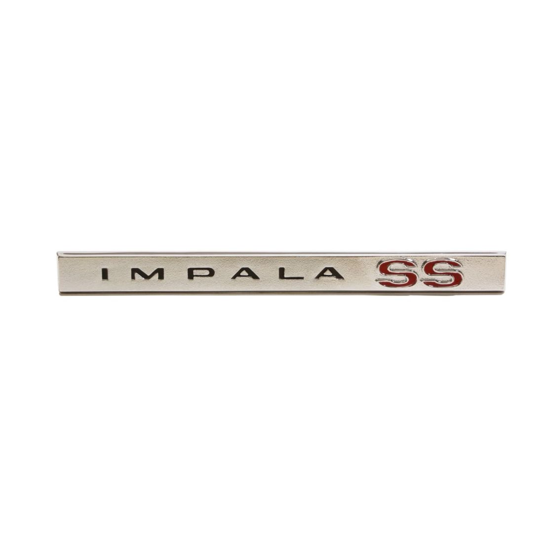 1965 Impala SS Rear Lower Molding Emblem, “Impala SS”, Sold as Each