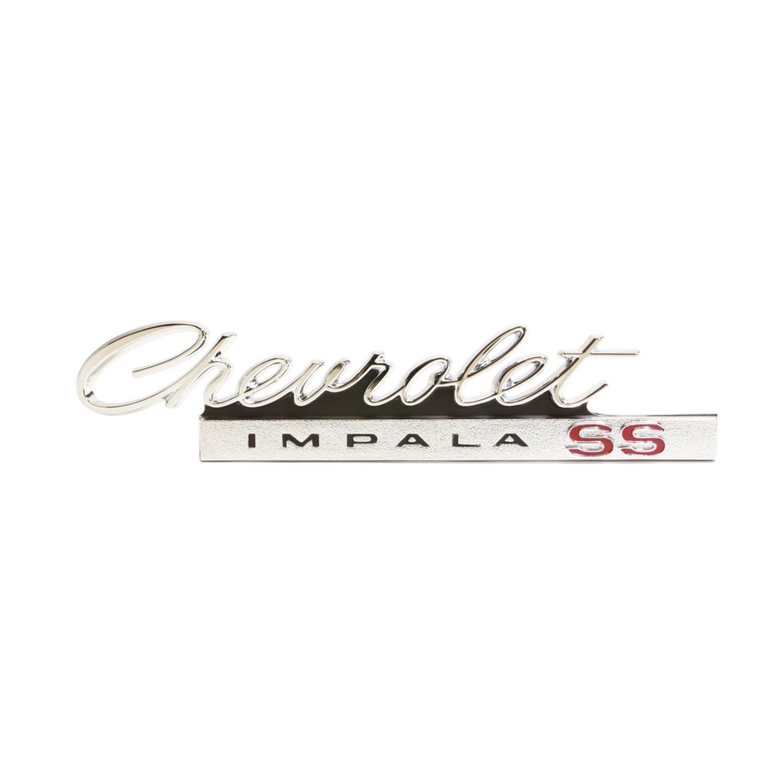 1966 Impala SS Trunk Emblem, “Chevrolet Impala SS”, 1 Piece, Sold as Each