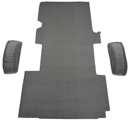 1999-2014 Ford E-350 Super Duty Ext Van Fits Gas or Diesel Cargo Area Cutpile Carpet Flooring 801 Black