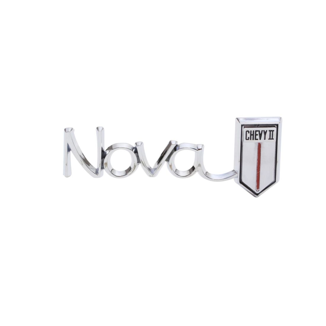 1966 Chevrolet II and Nova Glove Box Door Emblem, “Nova/Chevy II”, Sold as Each