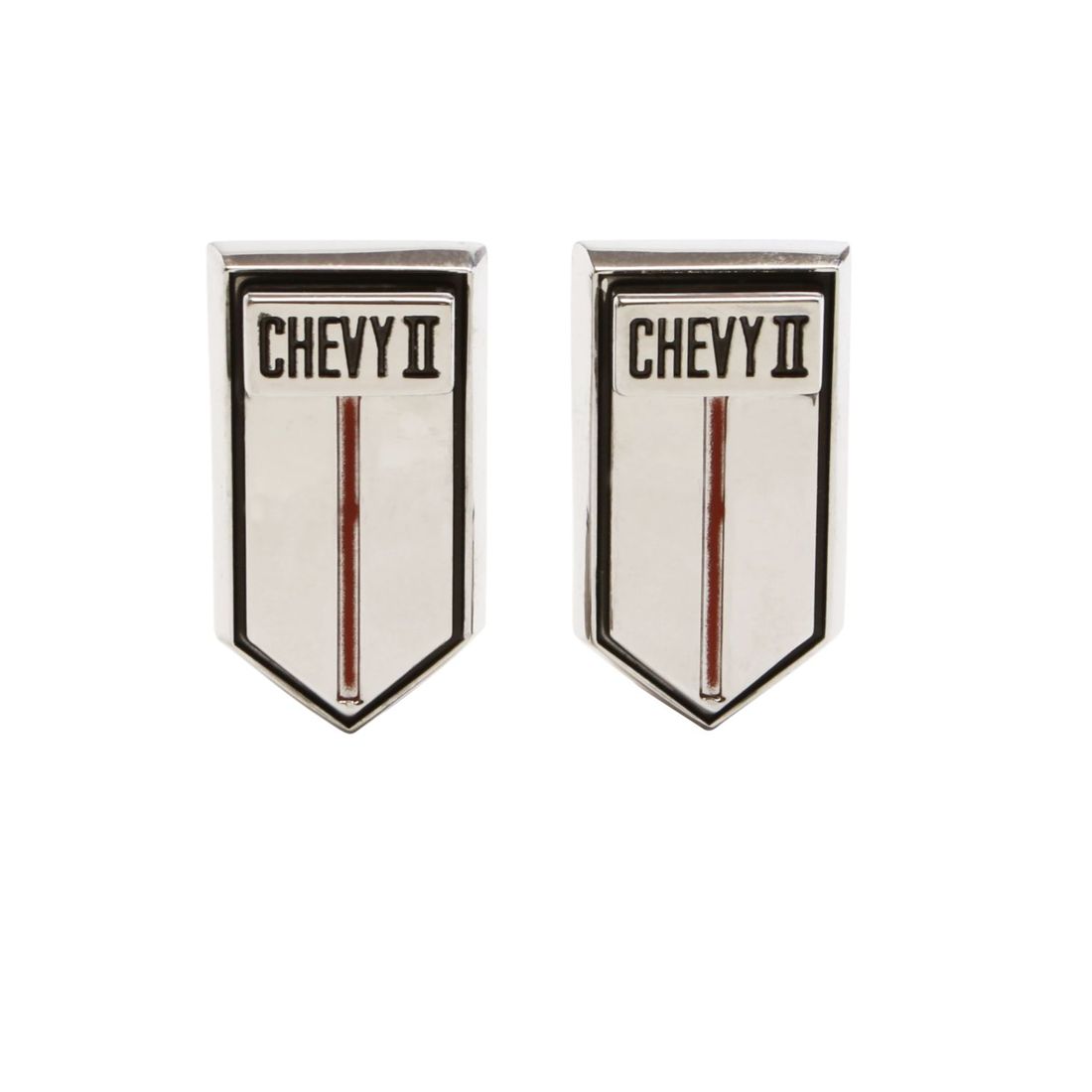 1966-1967 Chevy II and Nova Door Panel Emblem, “Chevy II”, Sold as a Pair