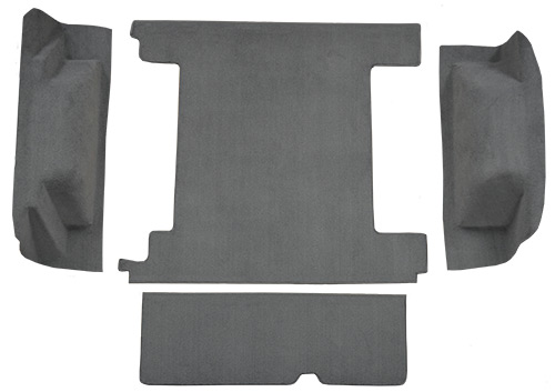 1974-1976 Ford Bronco 2 Gas Tanks with Tailgate Lock Cargo Area Cutpile Carpet Flooring 801 Black