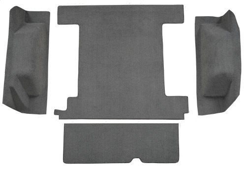 1966-1973 Ford Bronco 1 Gas Tank with Tailgate Lock Cargo Area Loop Carpet Flooring 01 Black