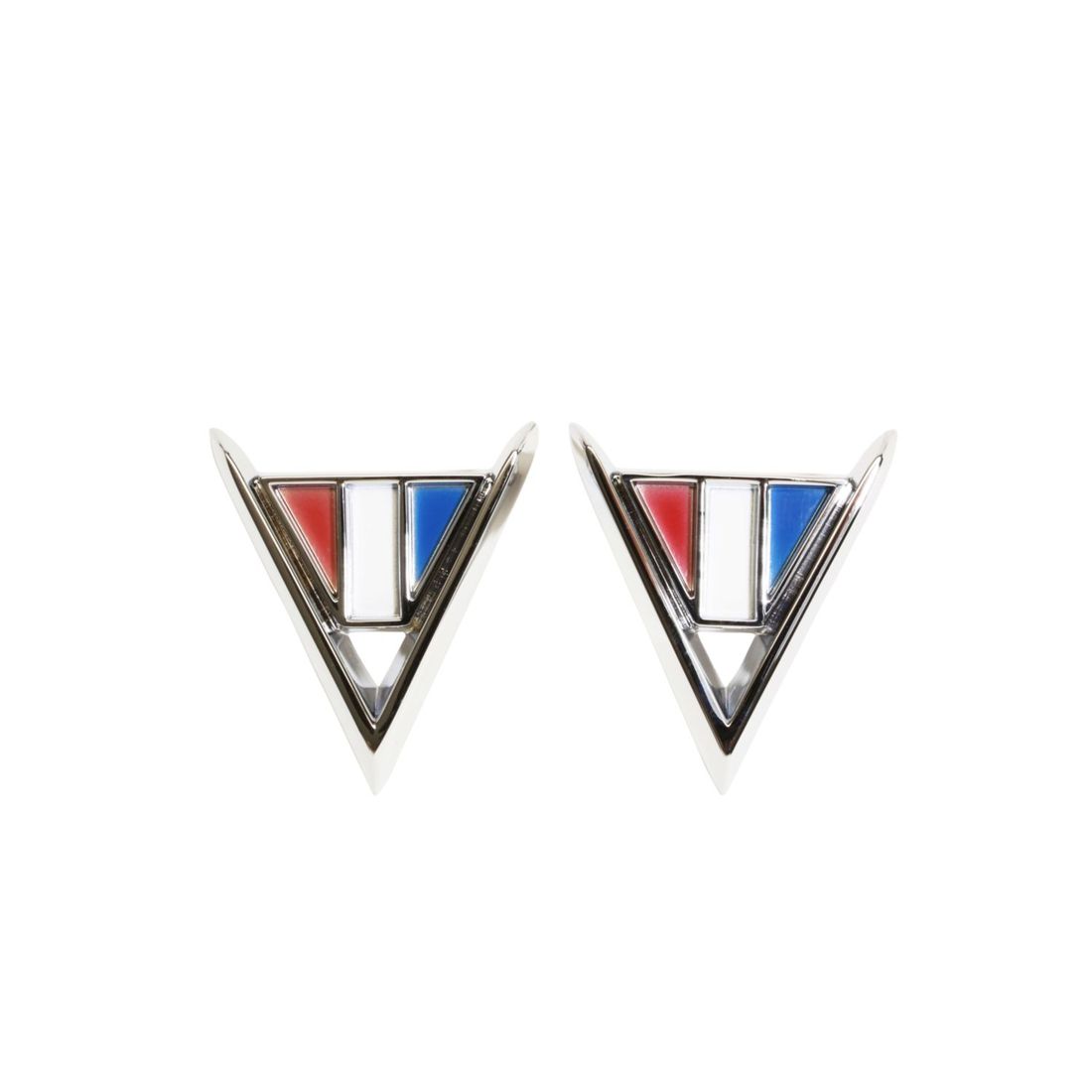 1964 Full-Size Chevrolet, El Camino, and Chevelle Front Fender "V" Emblem Pair