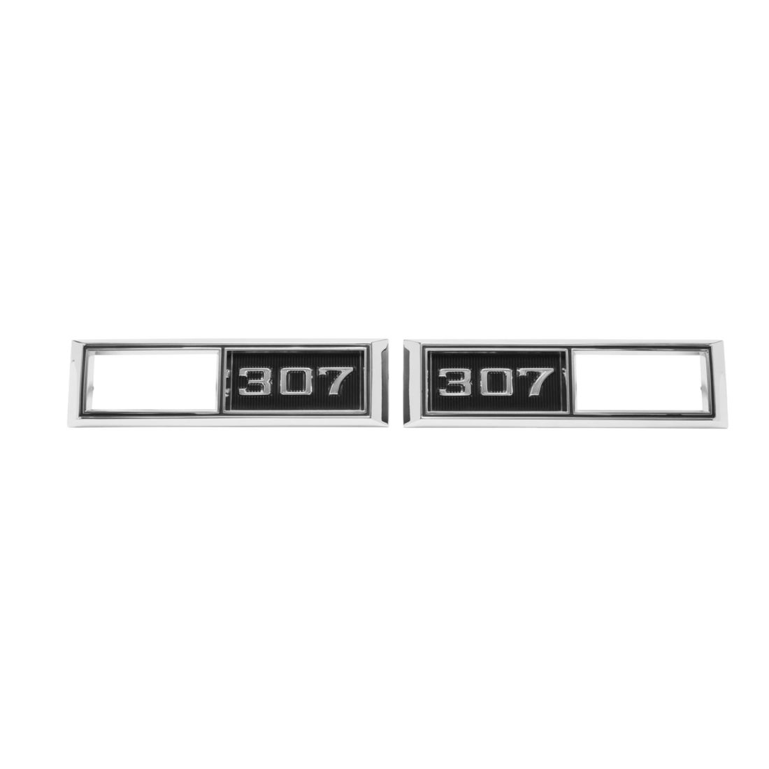 1968 Full-Size Chevrolet, Chevelle, Nova, and El Camino Front Marker Light Bezel, “307” Pair