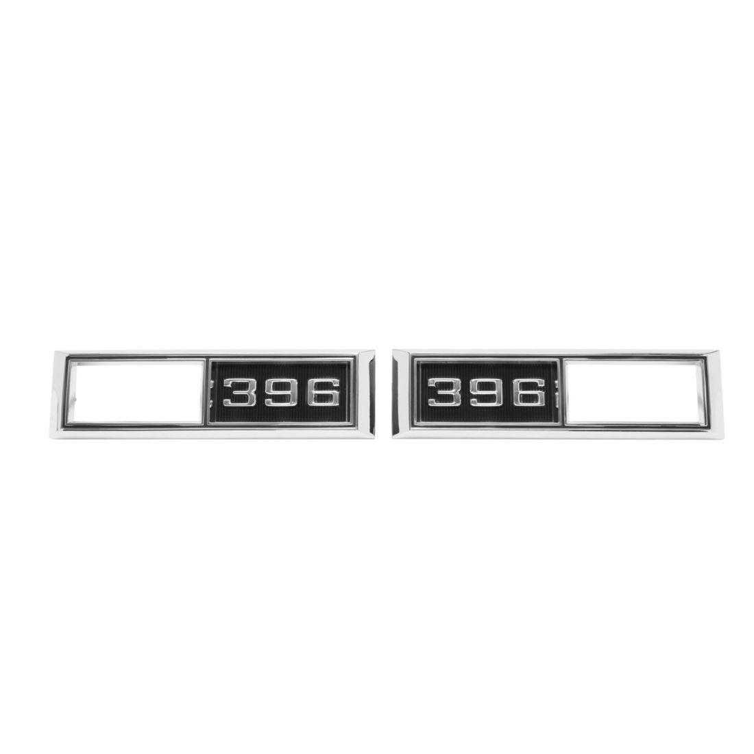 1968 Full-Size Chevrolet, Chevelle, Nova, and El Camino Front Marker Light Bezel, “396” Pair