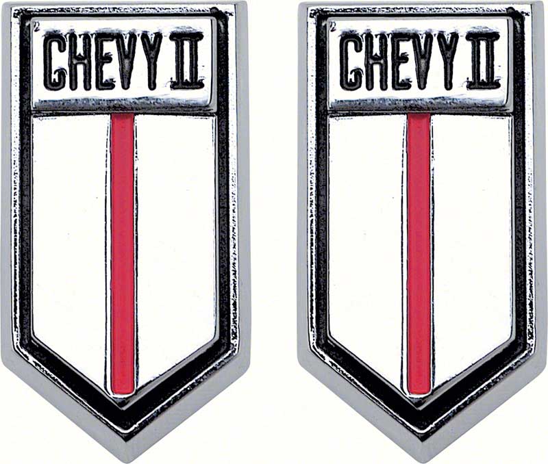 1966-67 "ChevyII" Door Panel Emblems 