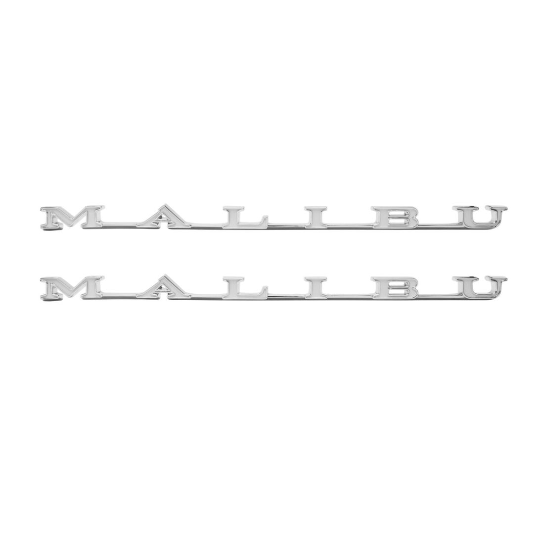 1970 Chevelle Front Fender Emblem, “Malibu”, Sold as a Pair