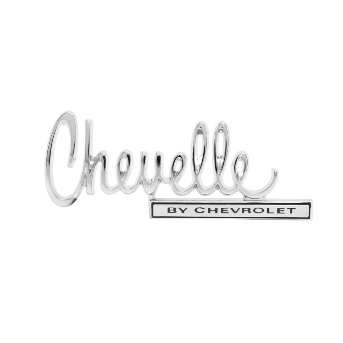 1970 Chevelle Trunk Lid Emblem, “Chevelle By Chevrolet”, Sold as Each