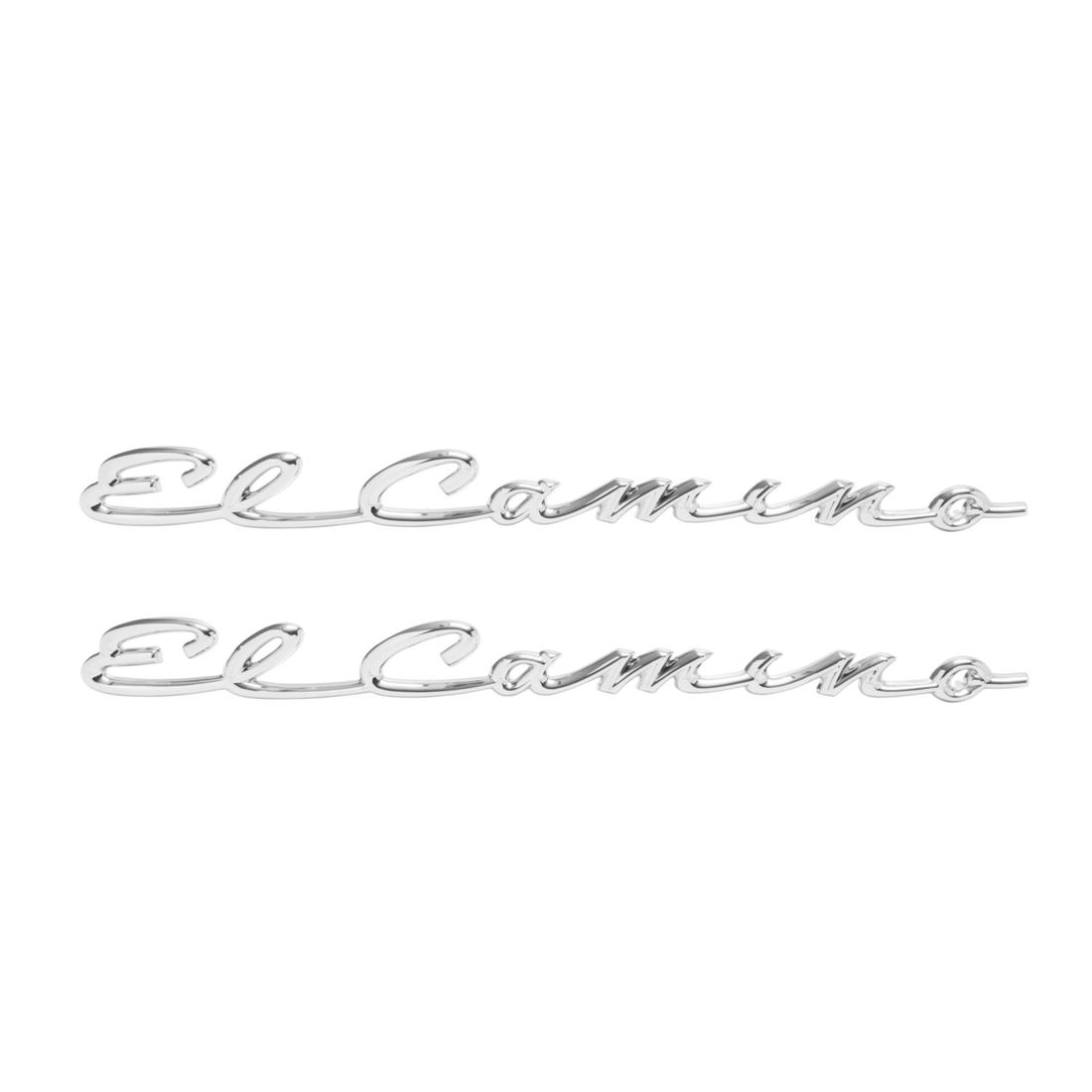 1959 El Camino Front Fender Emblem, “El Camino”, Sold as a Pair