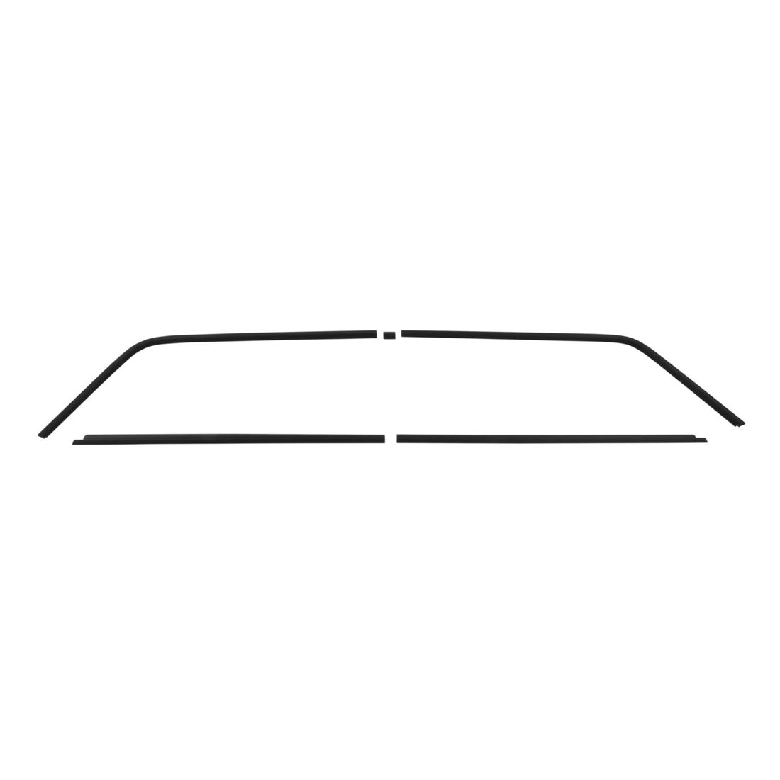 1964-1967 El Camino Rear Window Trim, 6 Pieces