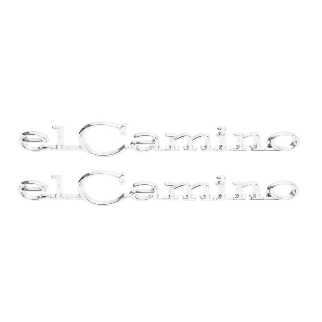 1968-1969 El Camino Rear Quarter Emblem, “El Camino”, Sold as a Pair