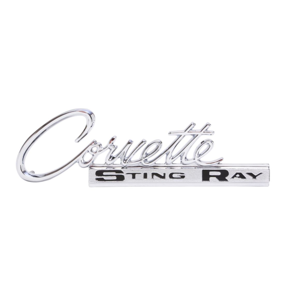 1963-1965 Corvette Rear Emblem, “Corvette Sting Ray”, Sold as Each