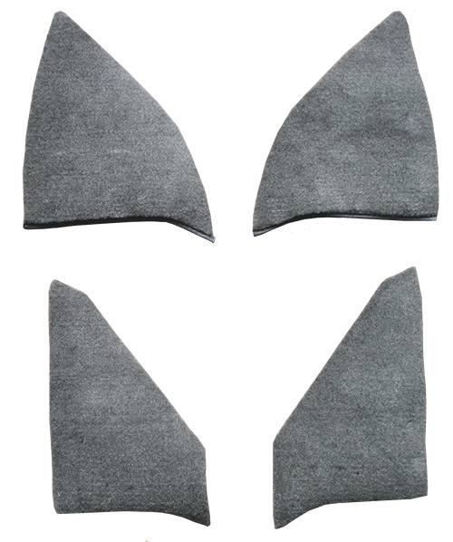 1979-1980 GMC K2500 Suburban Kick Panel Inserts without Cardboard Cutpile Carpet Flooring 801 Black