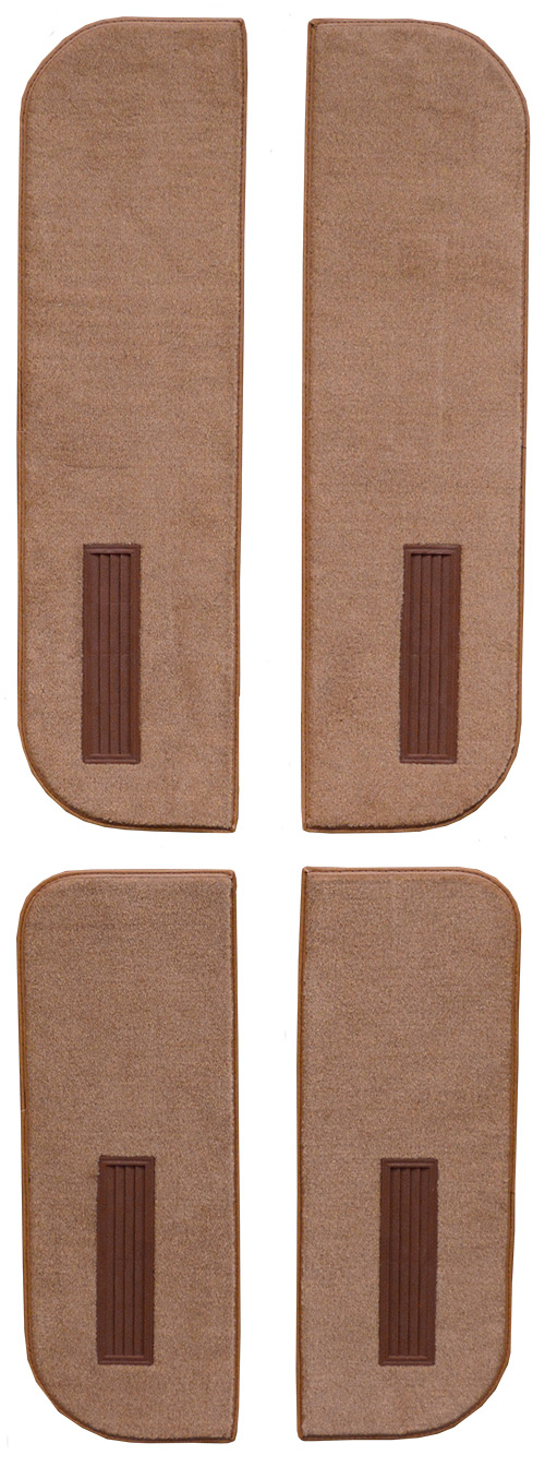 1979-1980 GMC K2500 Suburban Door Panel Inserts on Cardboard w/Vents 4pc Cutpile Carpet Flooring 801 Black