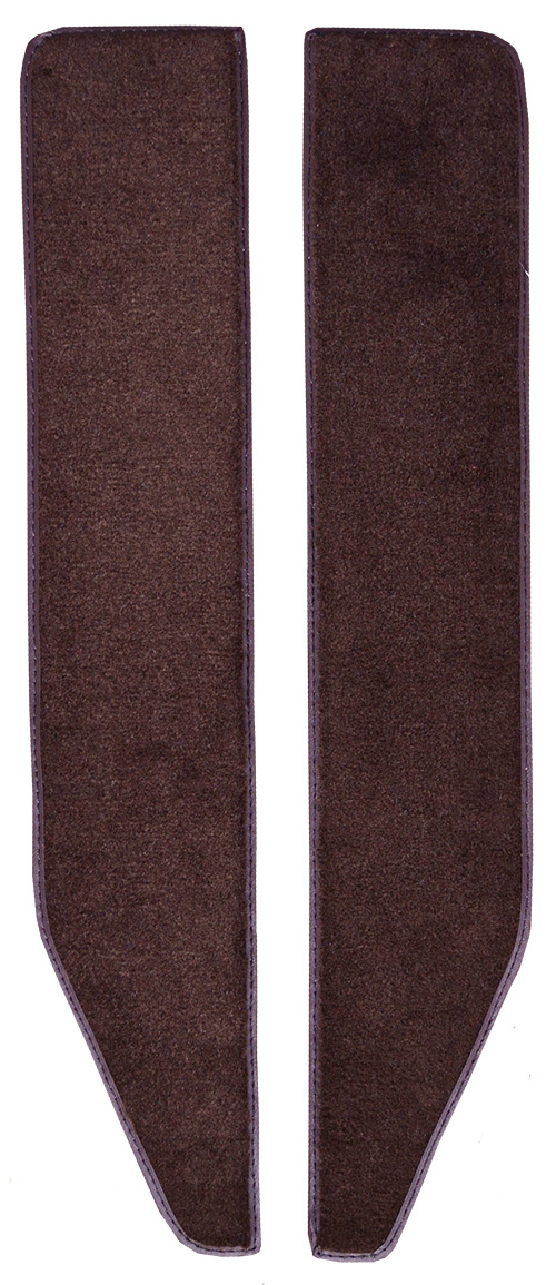 1978-1979 Ford Bronco Door Panel Front Inserts with Cardboard 2pc Cutpile Carpet Flooring 801 Black