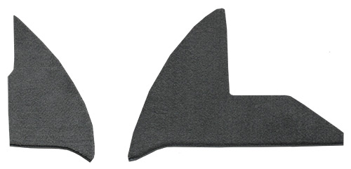 1972-1973 Dodge W300 Pickup Kick Panel Inserts with Cardboard Loop Carpet Flooring 01 Black