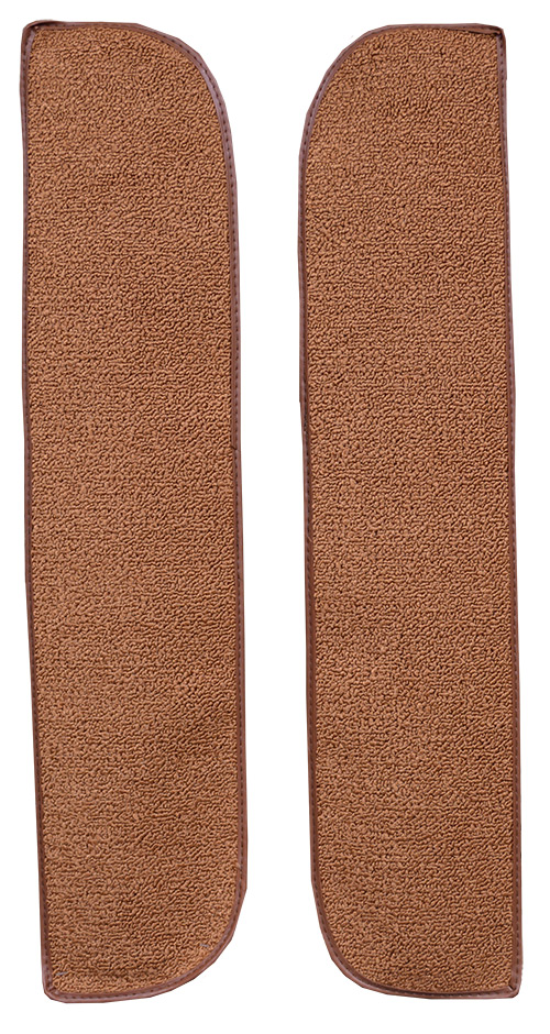 1969-1972 Chevrolet Blazer Door Panel Inserts without Cardboard 2pc Loop Carpet Flooring 01 Black