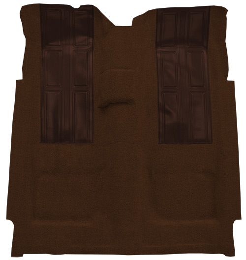 1972-1973 Ford Torino GT with 2 Dark Brown Inserts 2DR 4spd Loop Carpet Flooring 01 Black